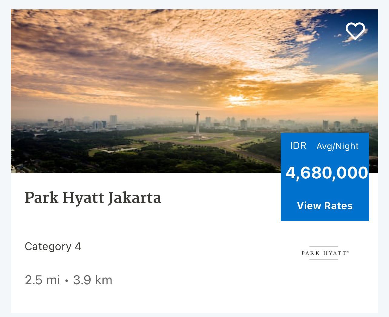 Screenshot of this hotel booking