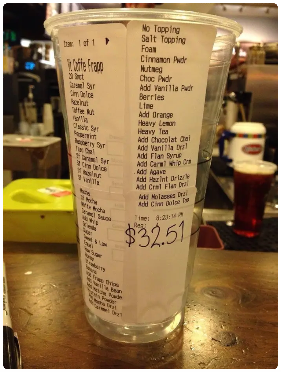 Crazy Starbucks drinks