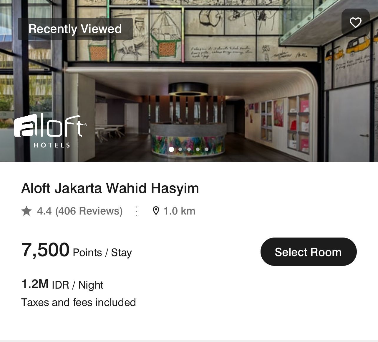 An example of a Marriott hotel that you can book for 7,500 points