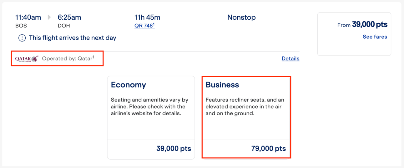 Using 79,000 JetBlue points to fly Qatar Qsuites