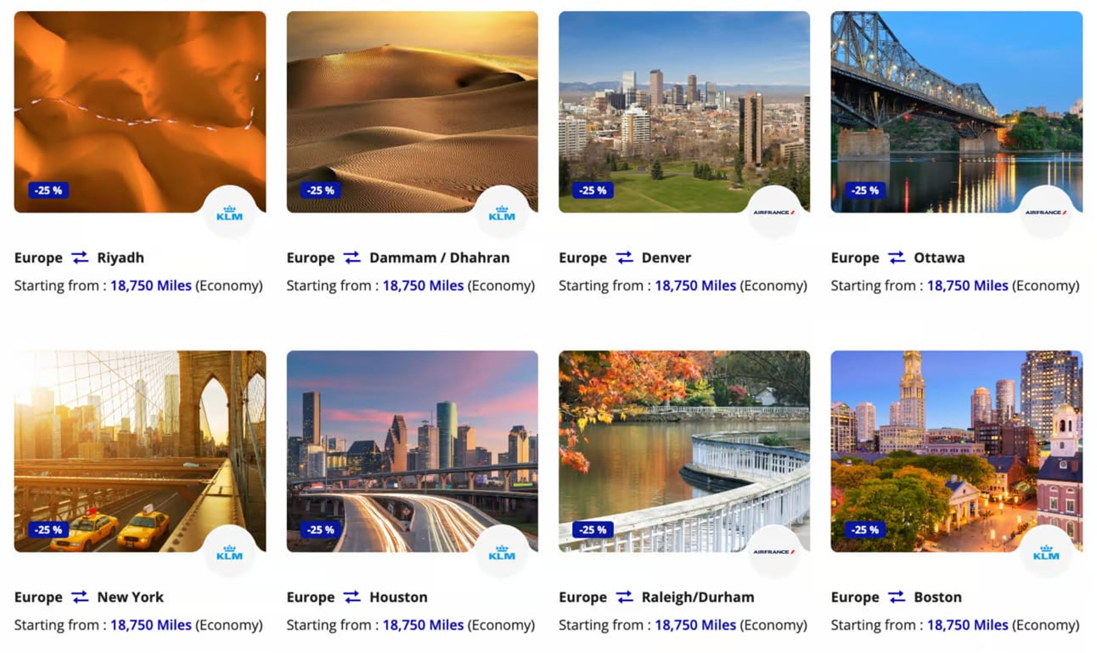 Flying Blue promo rewards destinations