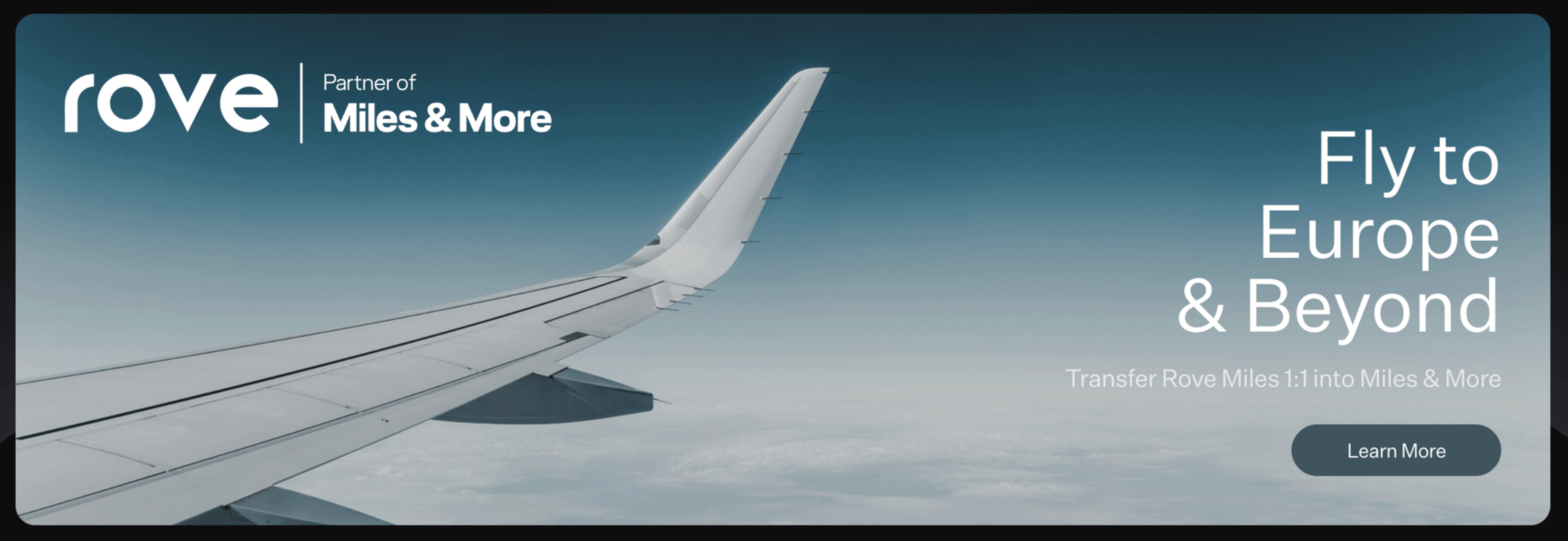 Transfer Rove miles to Lufthansa at a 1:1 ratio