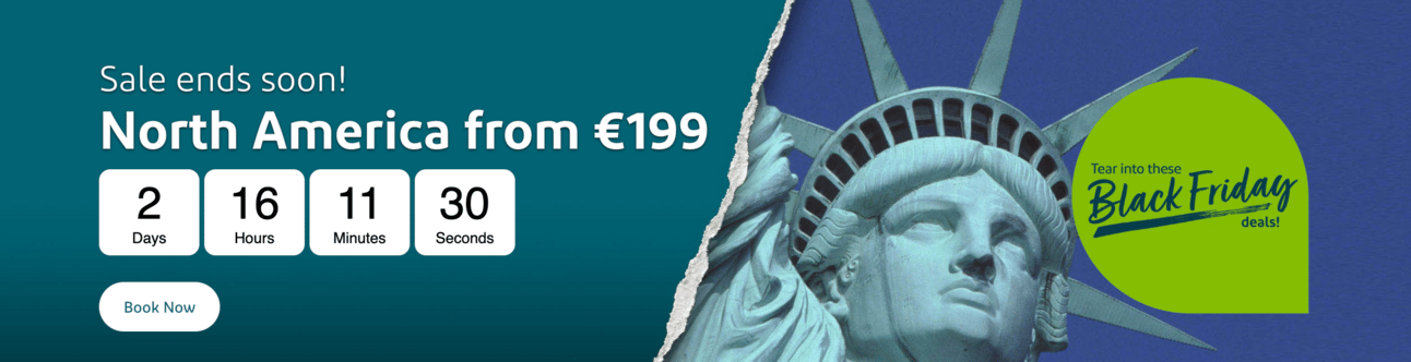 Aer Lingus landing page