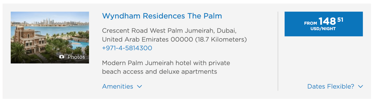 Wyndham Resort in Dubai for $149 per night