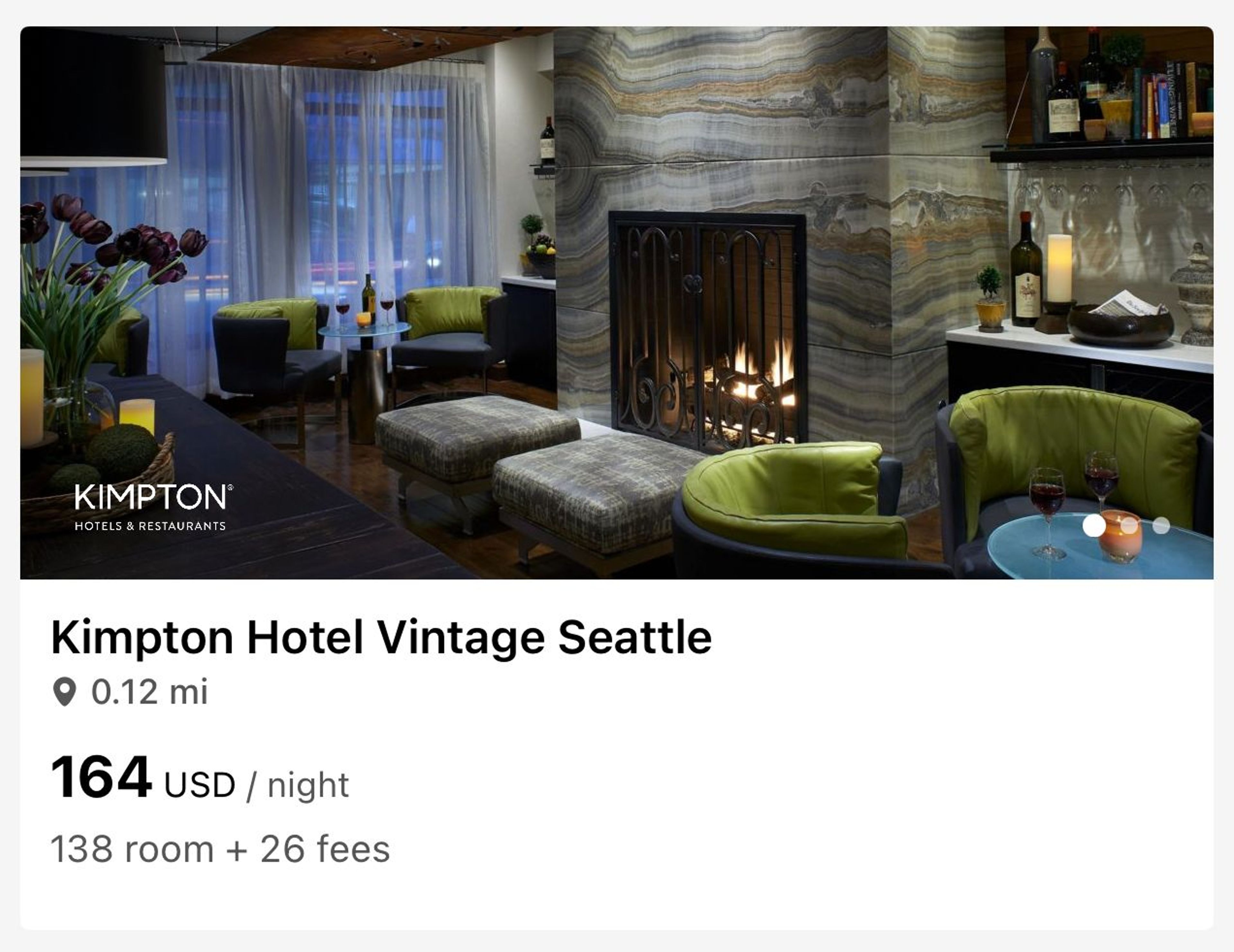 Kimpton Seattle for $164 per night
