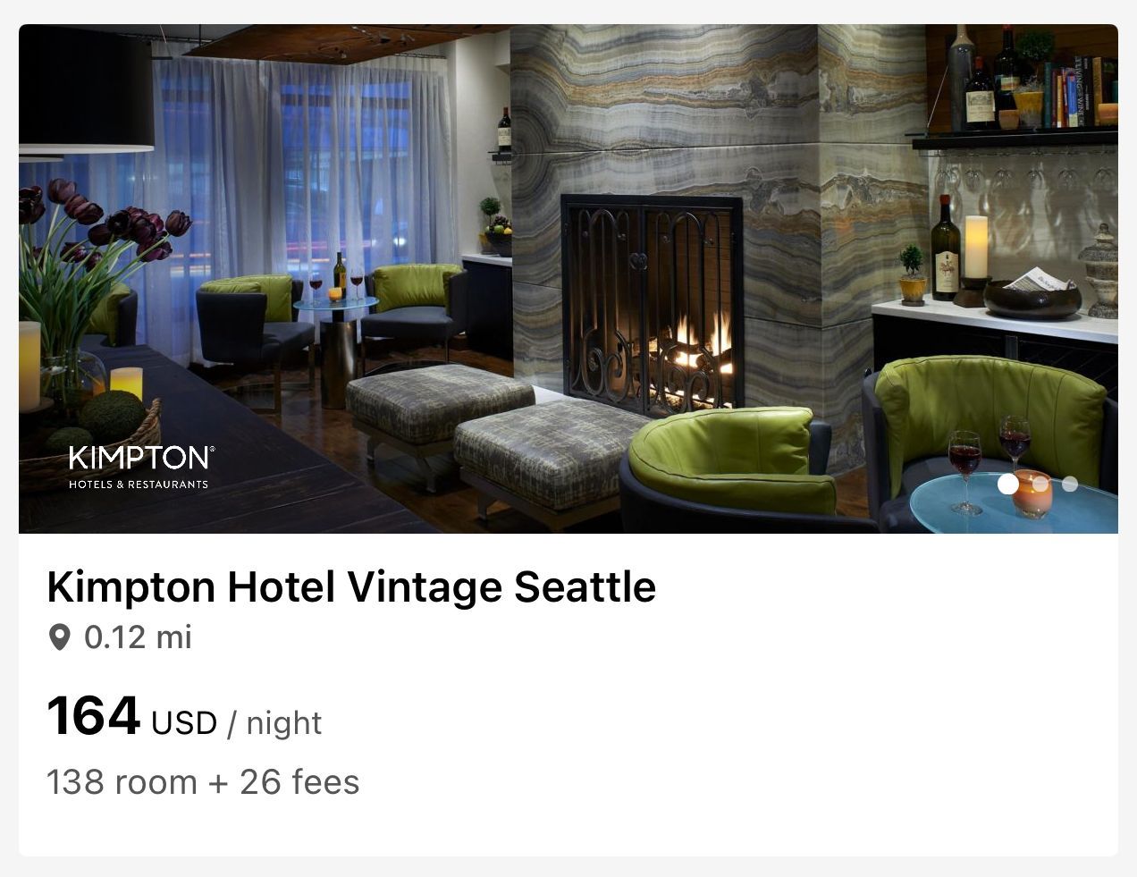 Kimpton Seattle for $164 per night