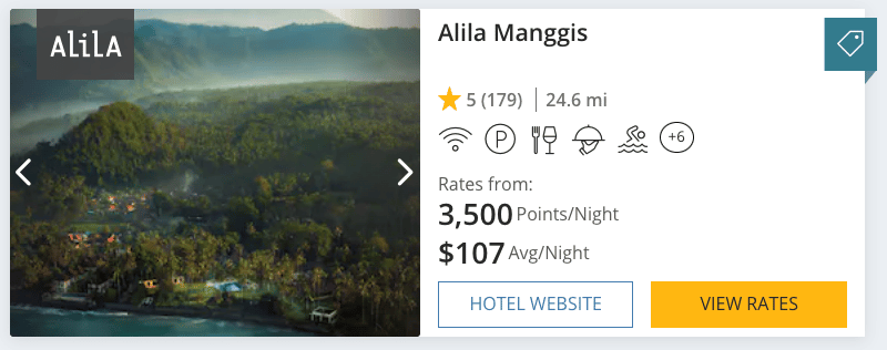 This is a sample booking for hotel Alila in Bali
