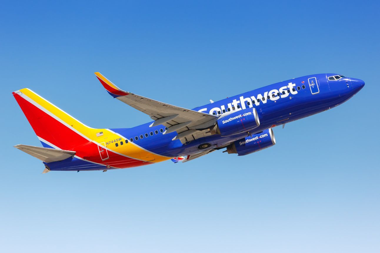 A photo f a southwest plane