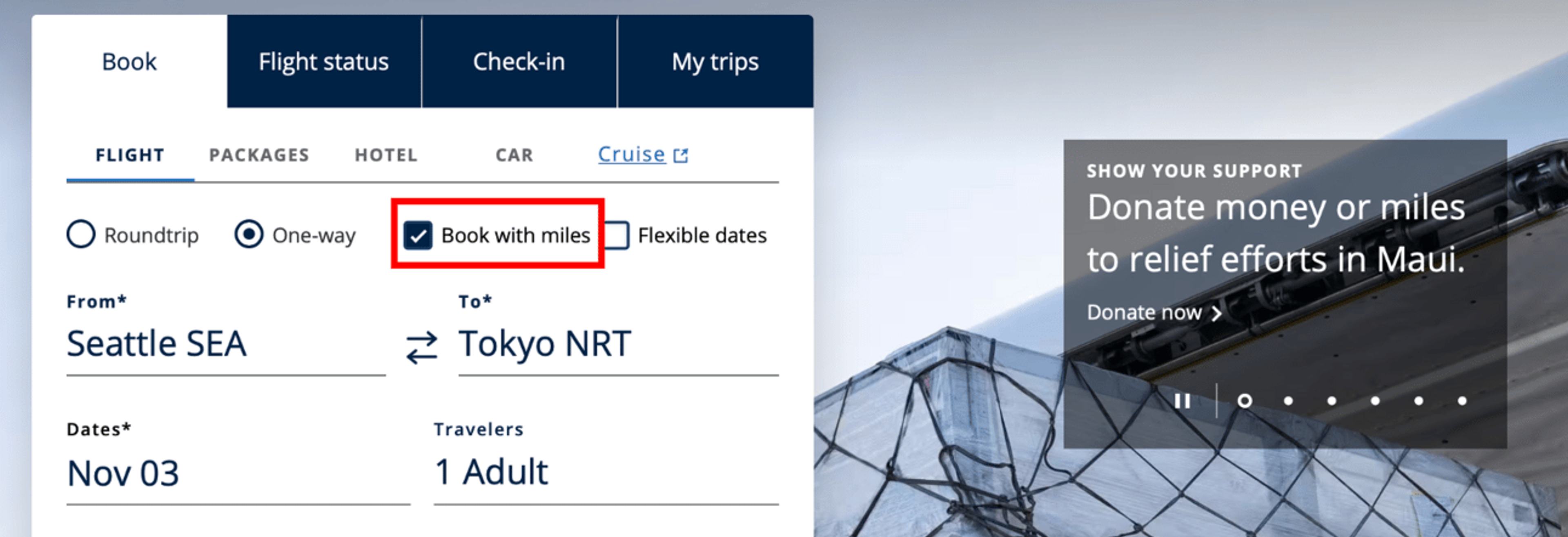Screenshot from United