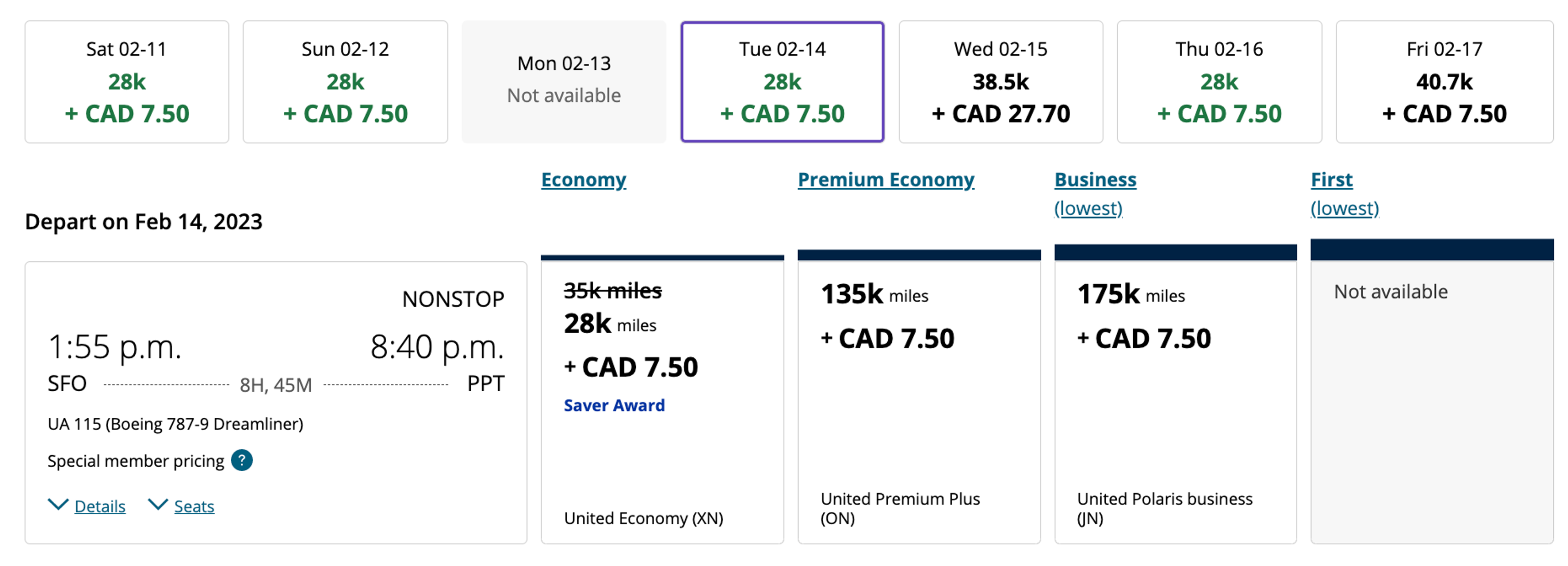 sample booking