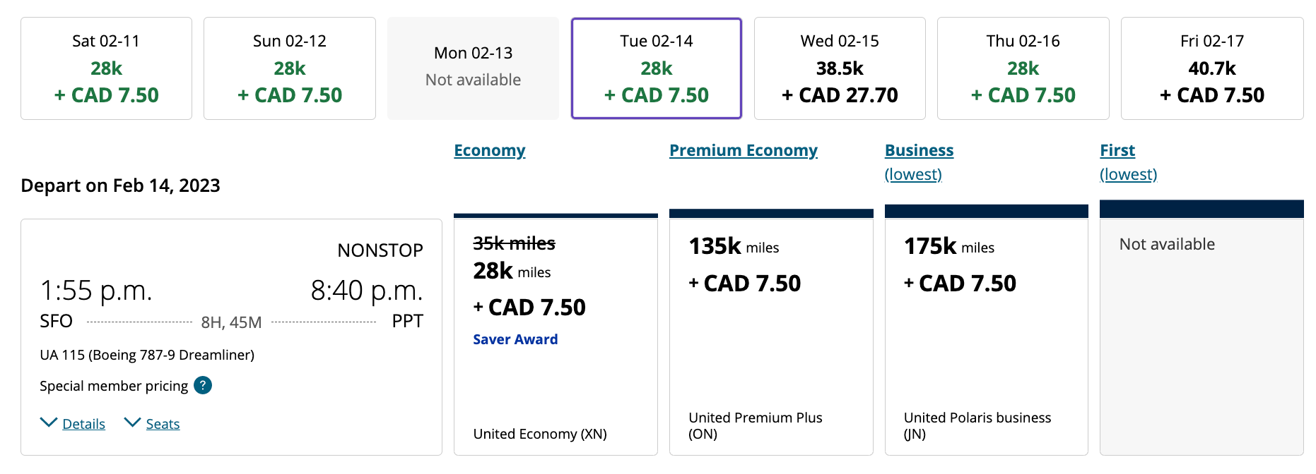 sample booking