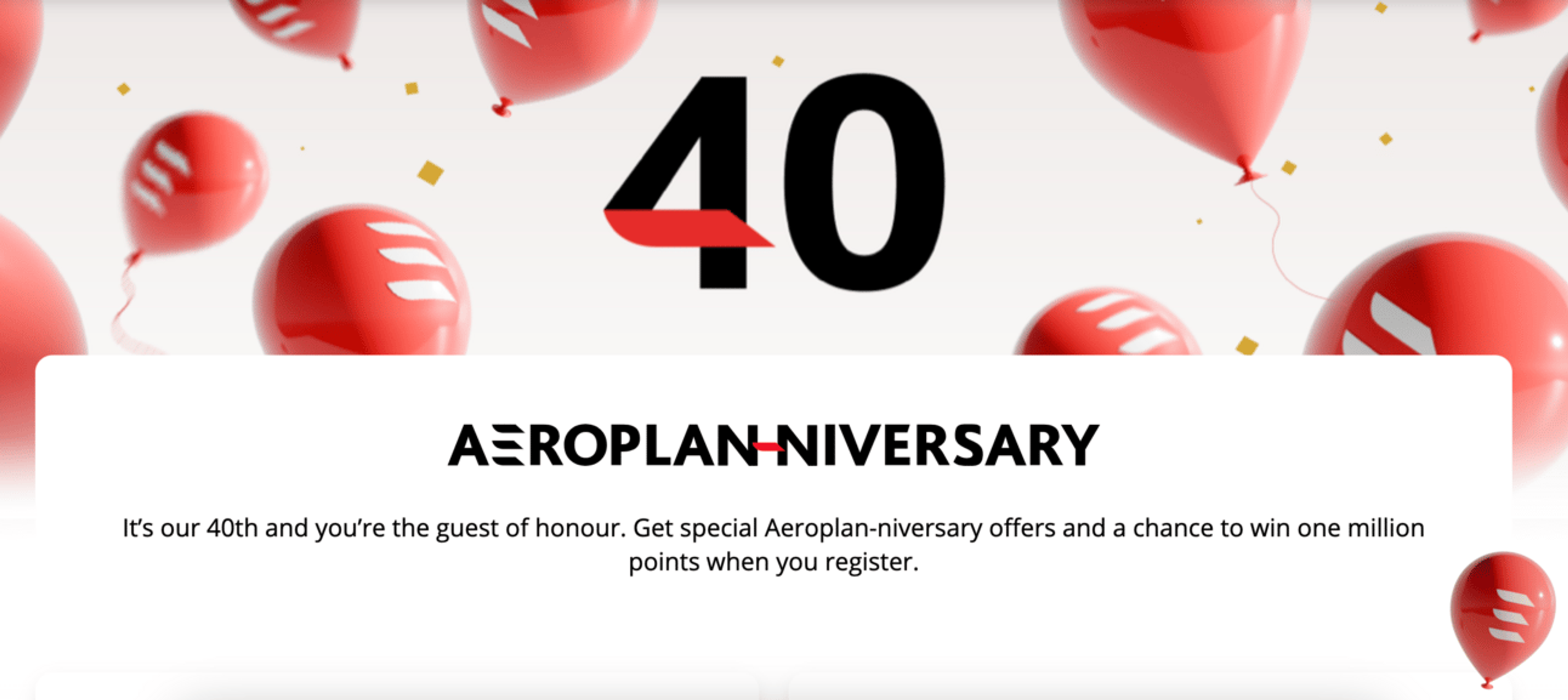 Aeroplan's 40th Birthday Bash