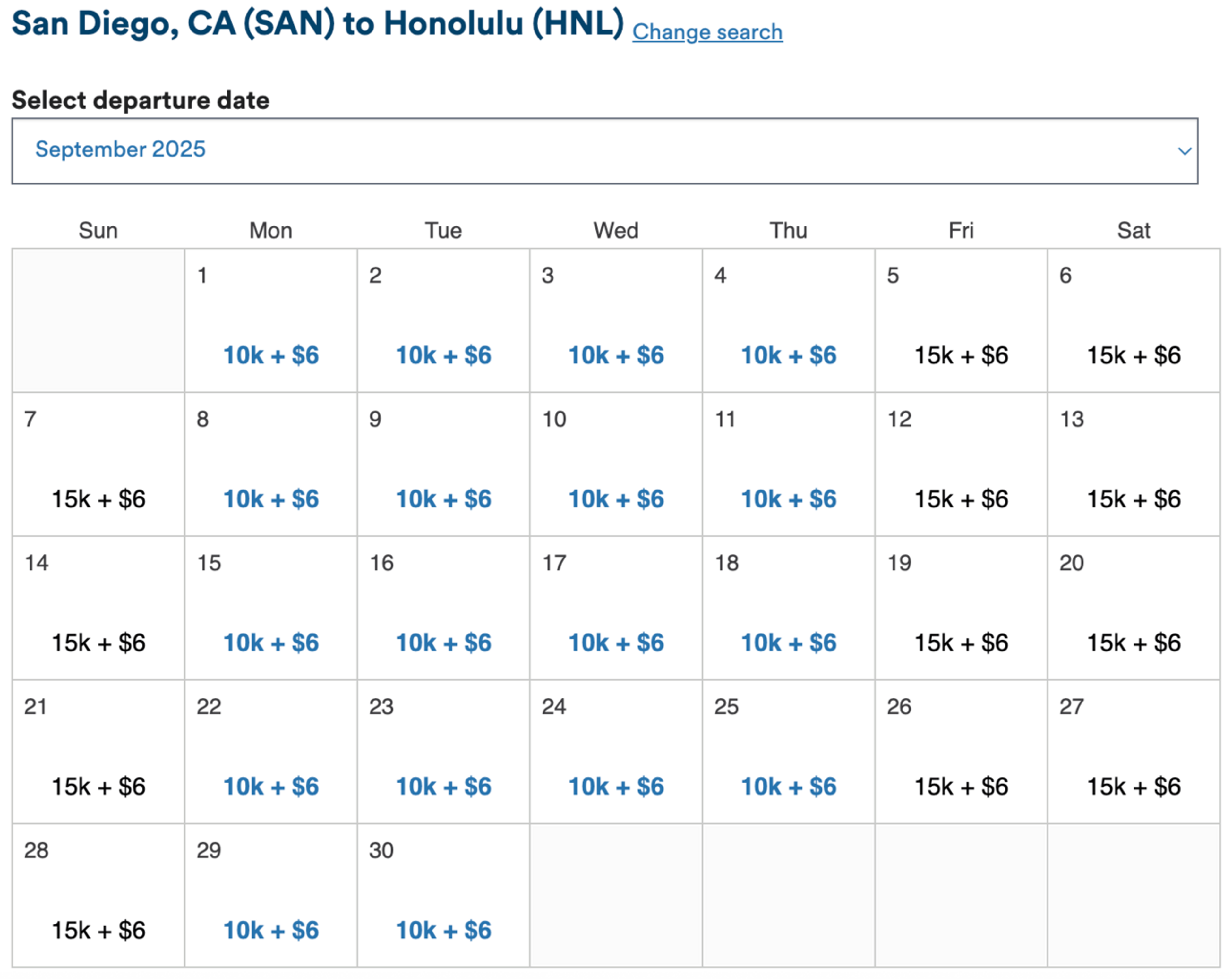 Screenshot from www.alaskaair.com