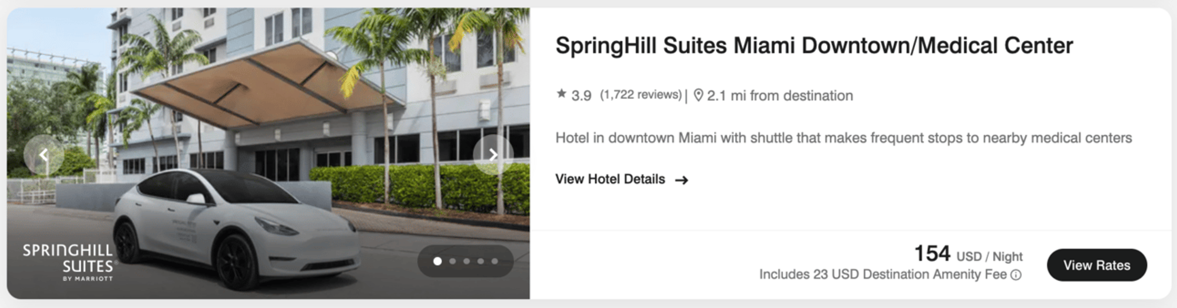 Marriott hotel in downtown Miami for $154 per night