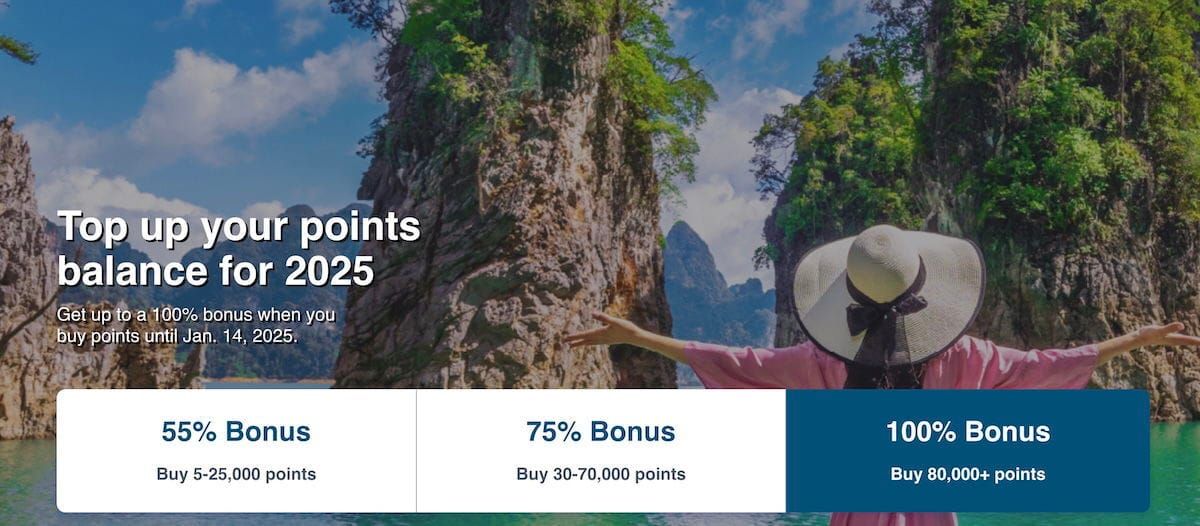 Buy Aeroplan points with a 100% bonus