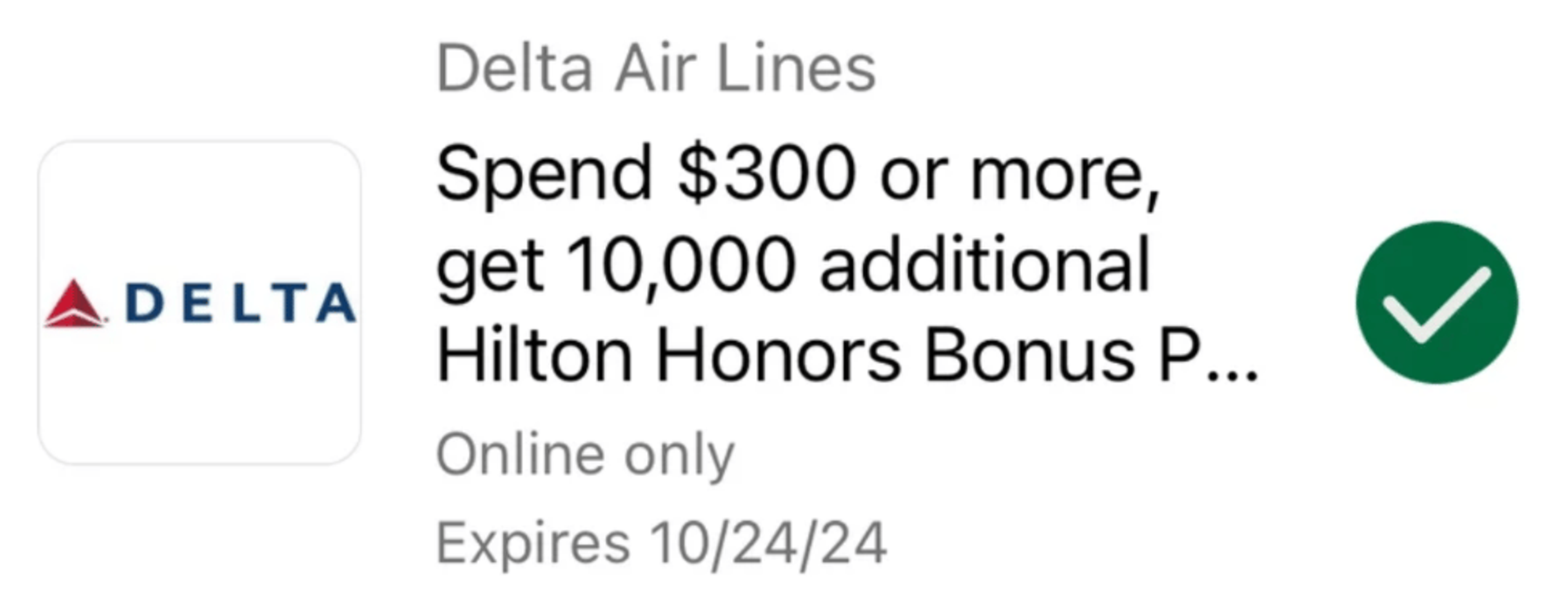 Delta merchant offer