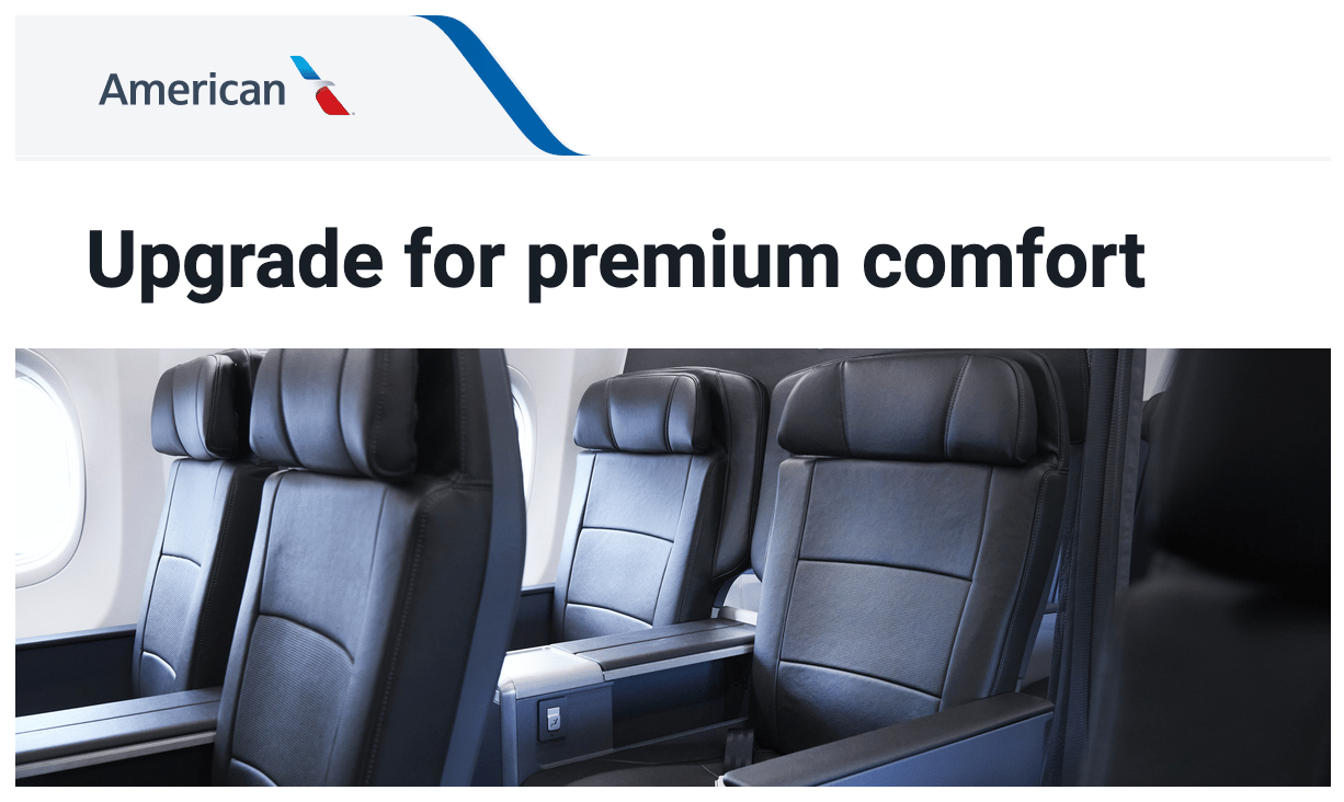 AA upgrade email
