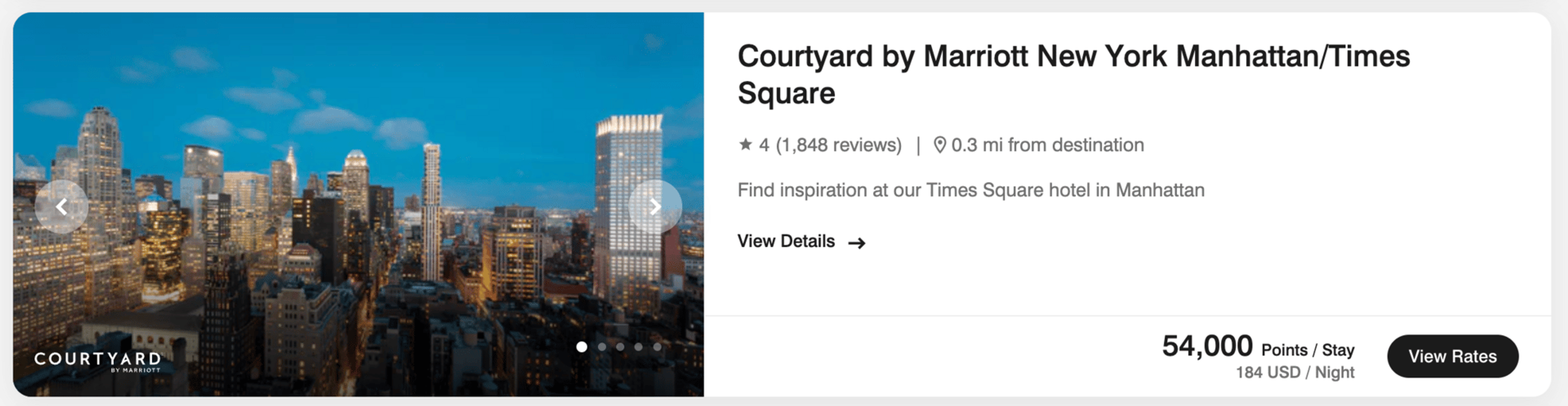 Marriott hotel in NYC