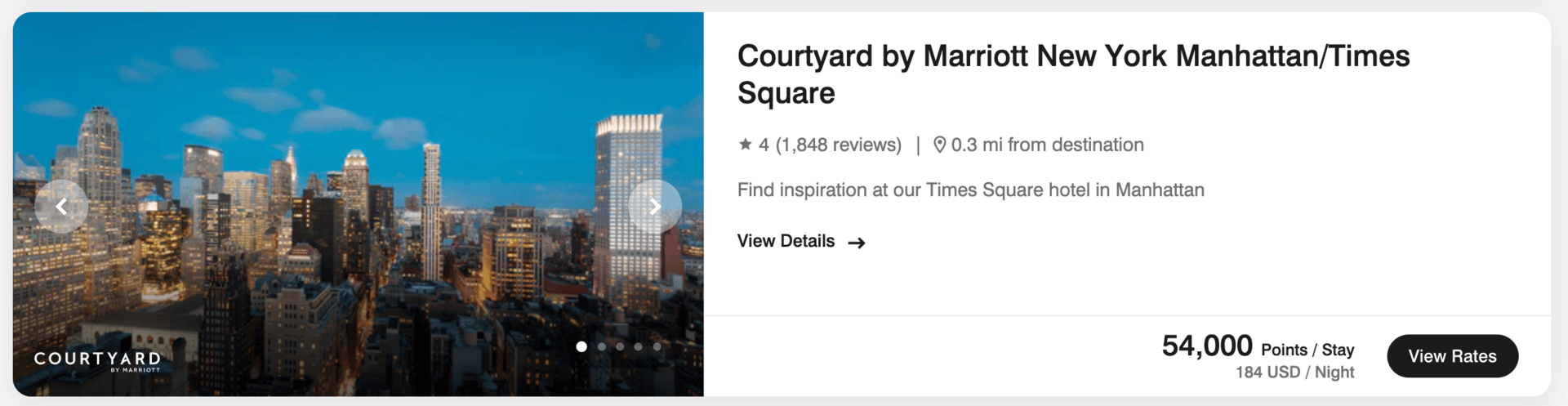 Marriott hotel in NYC