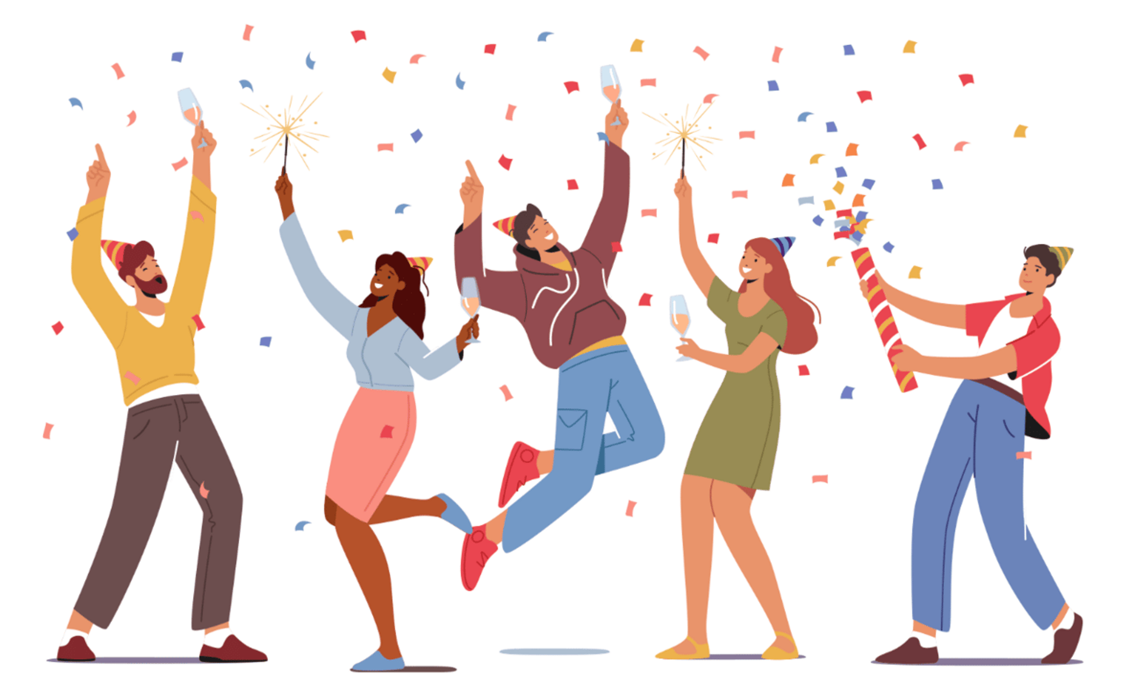 People celebrating