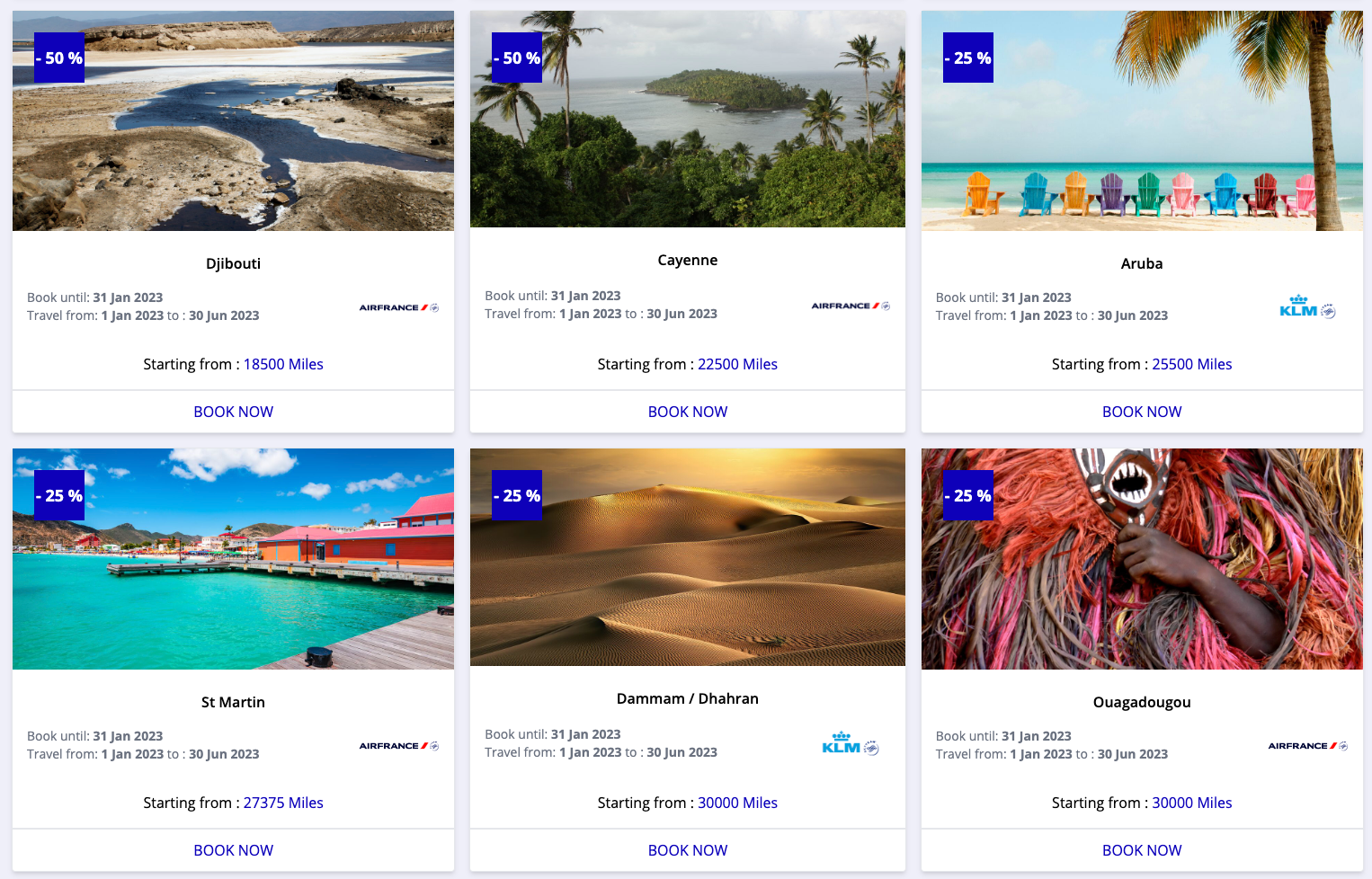 Flying Blue promo rewards