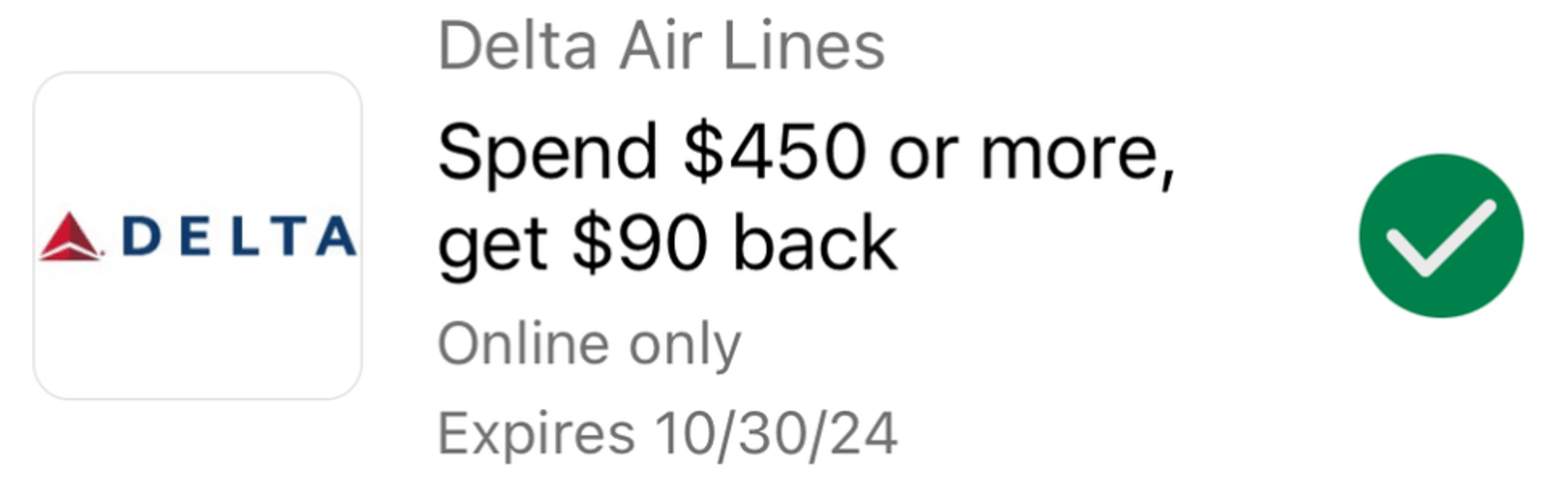 Delta merchant offer