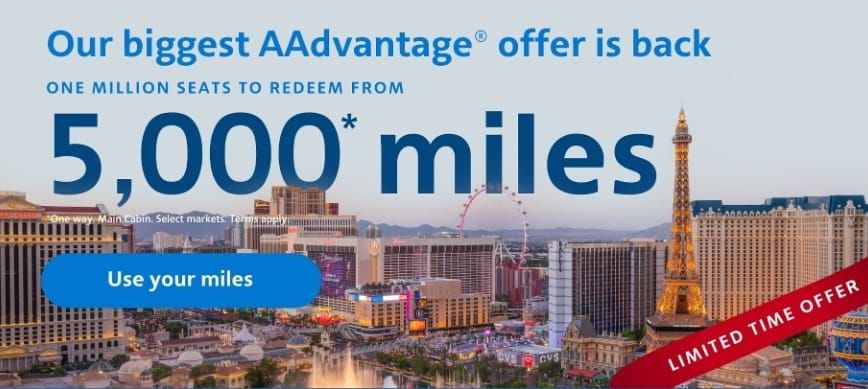AA award sale landing page