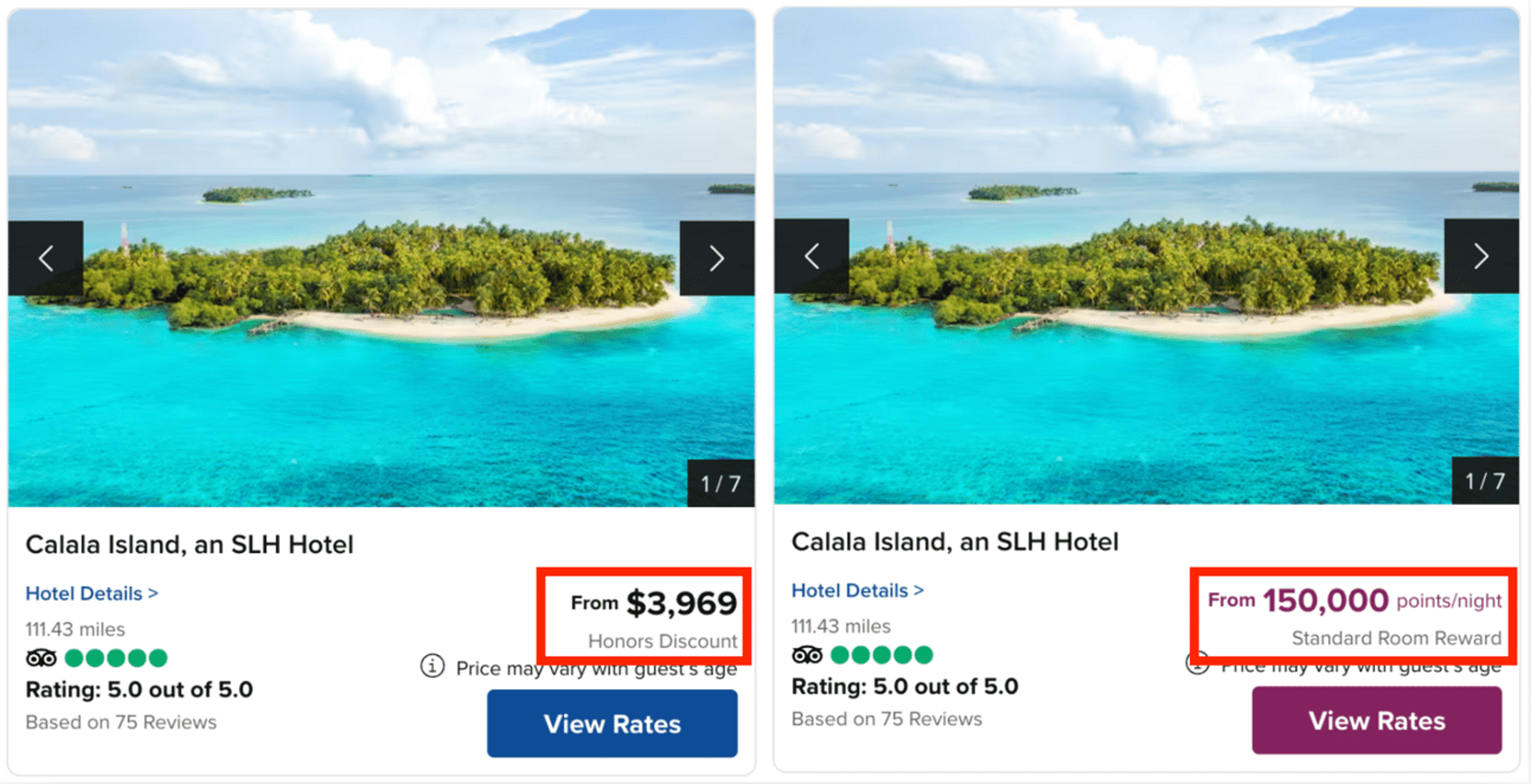 Calala Island, an SLH hotel bookable with either cash or points
