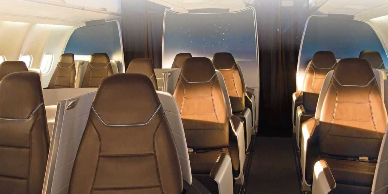 Hawaiian Airlines lie-flat business-class seats