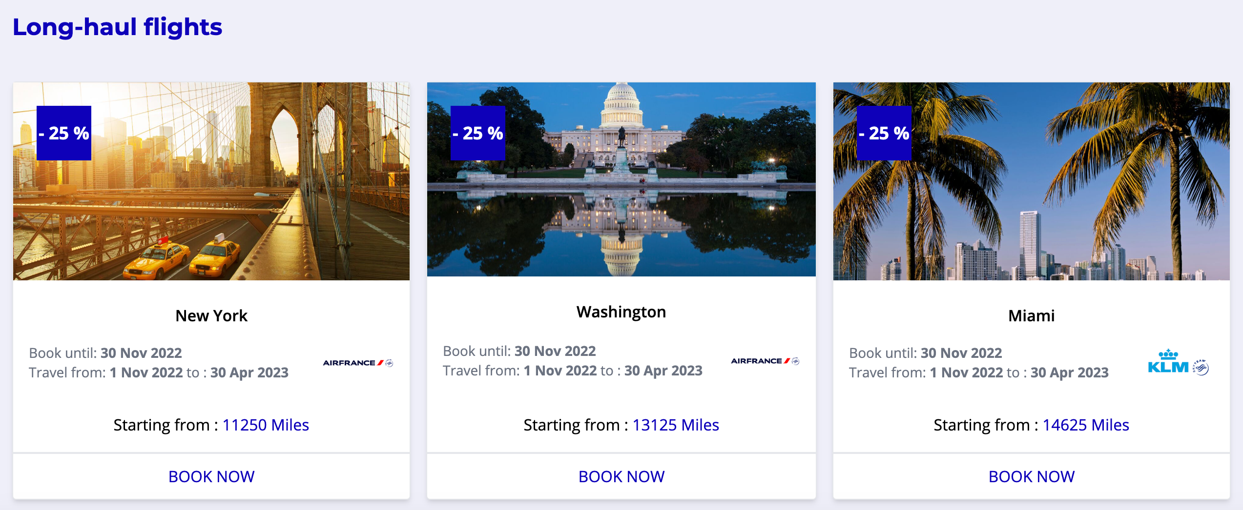 KLM/Air France Promo Rewards