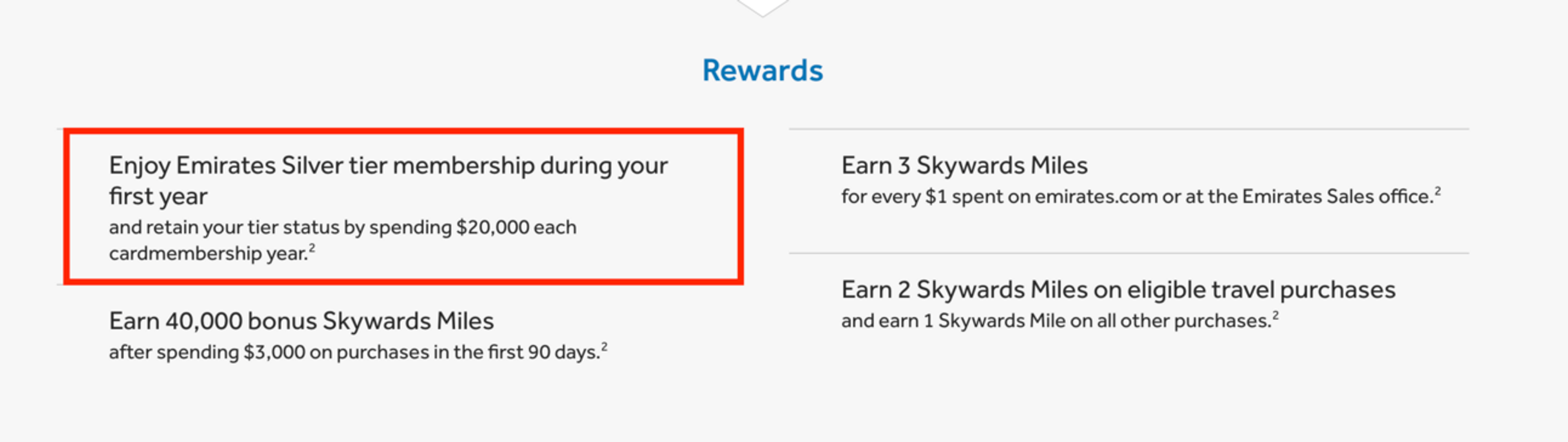 Emirates credit card perks