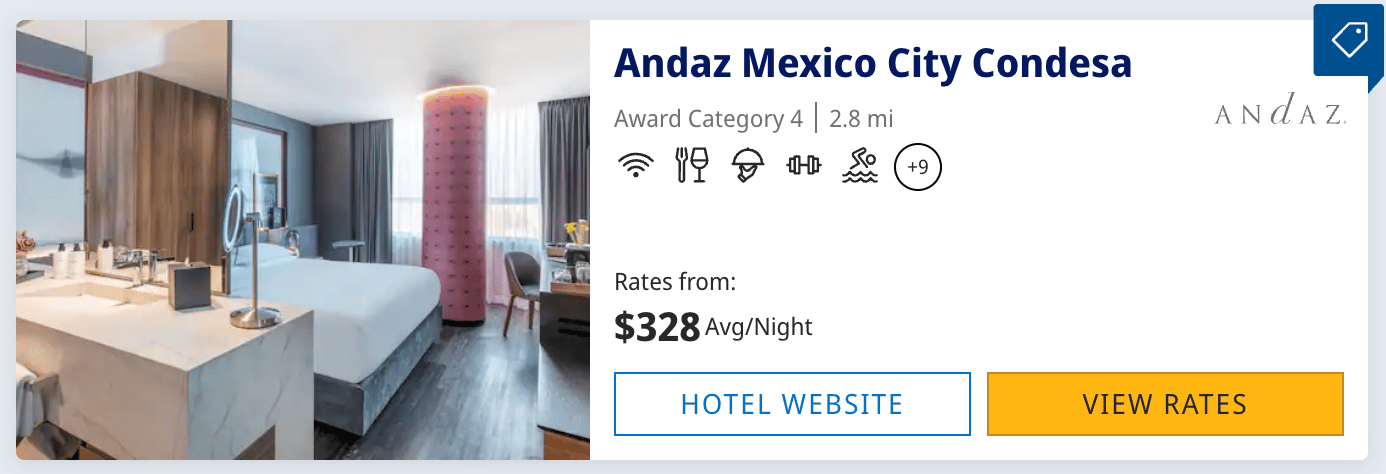 Screenshot from hyatt.com