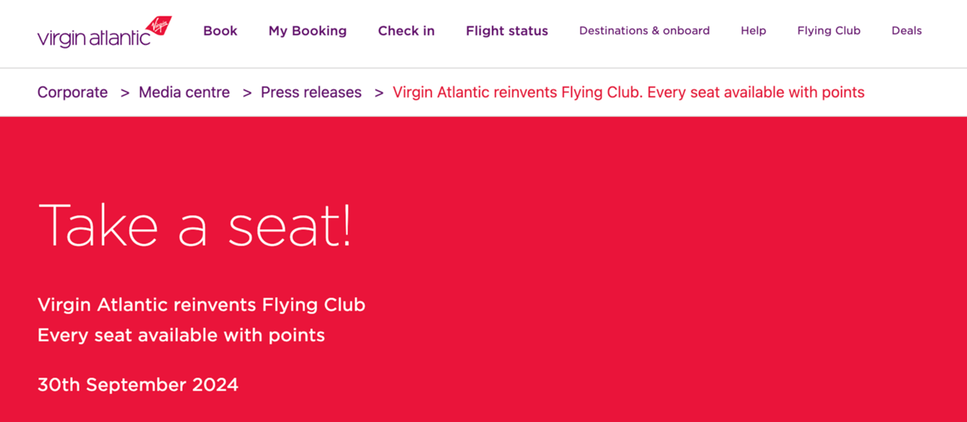 Banner image from Virgin's press release