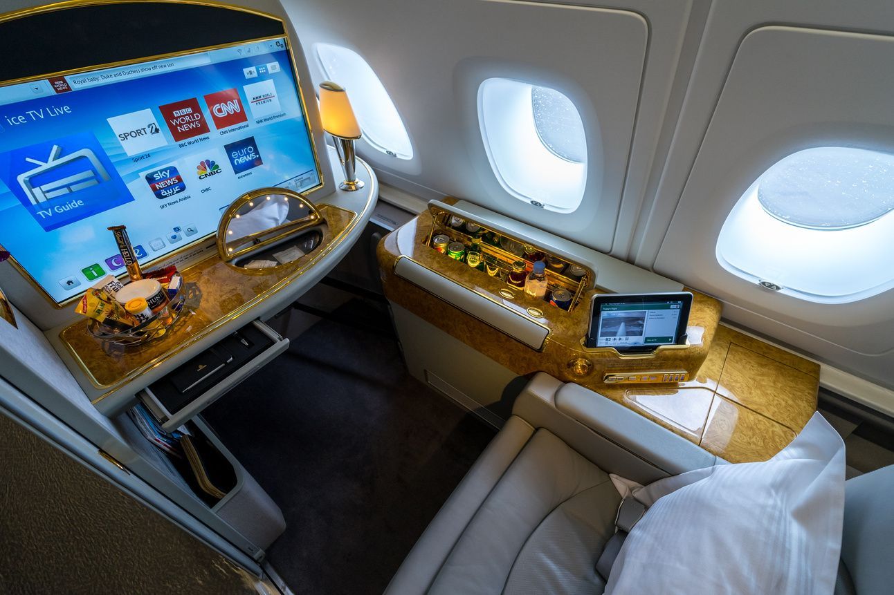 Emirates’ first-class seat… 🤤