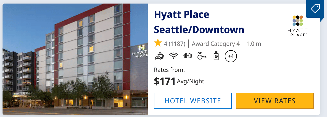 Hyatt Place Seattle Downtown for $171 per night