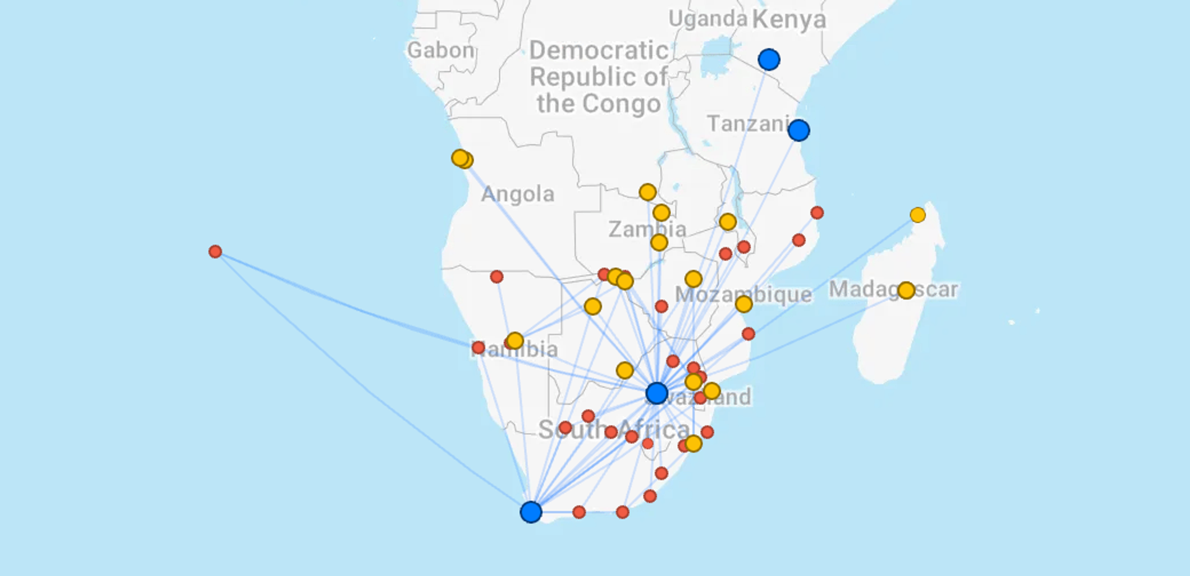 Airlink route map
