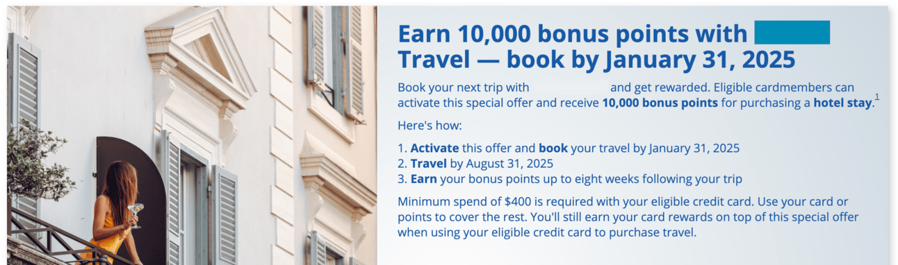 Banner image from the promotion to earn 10,000 bonus UR Points