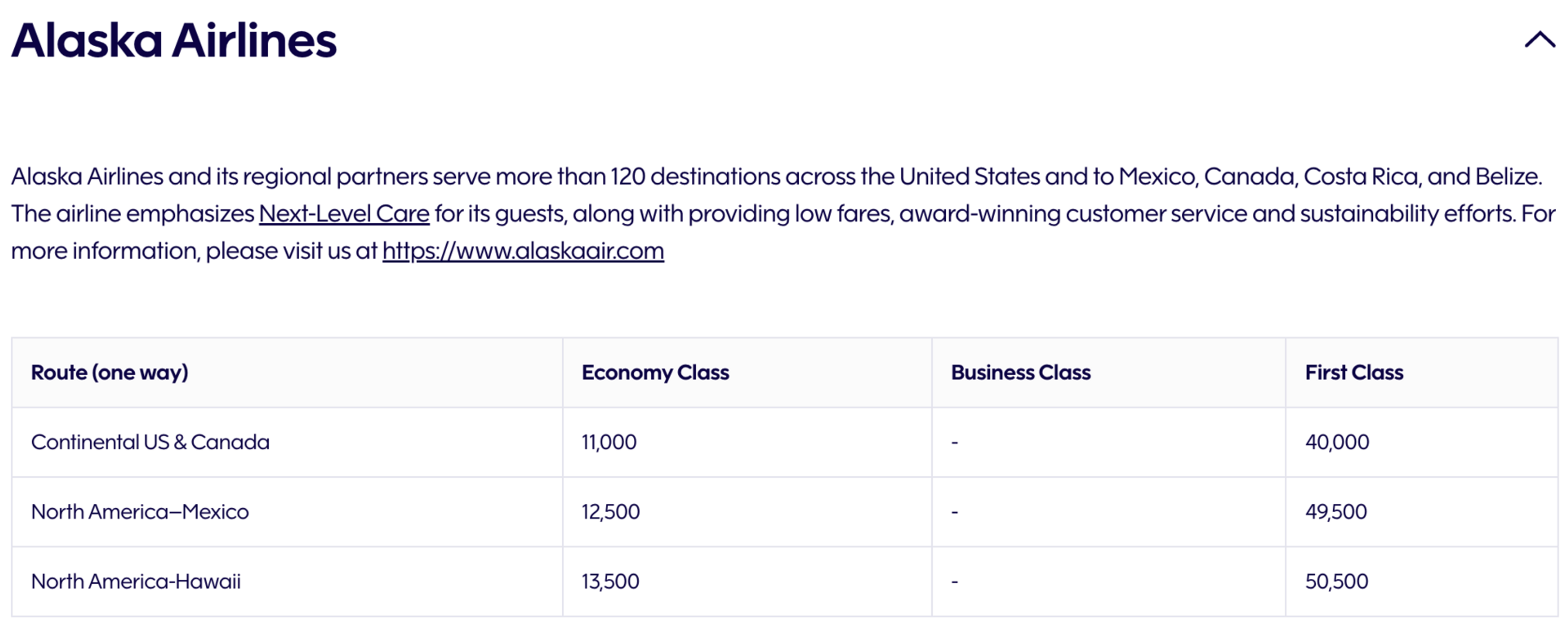 Finnair partner award chart