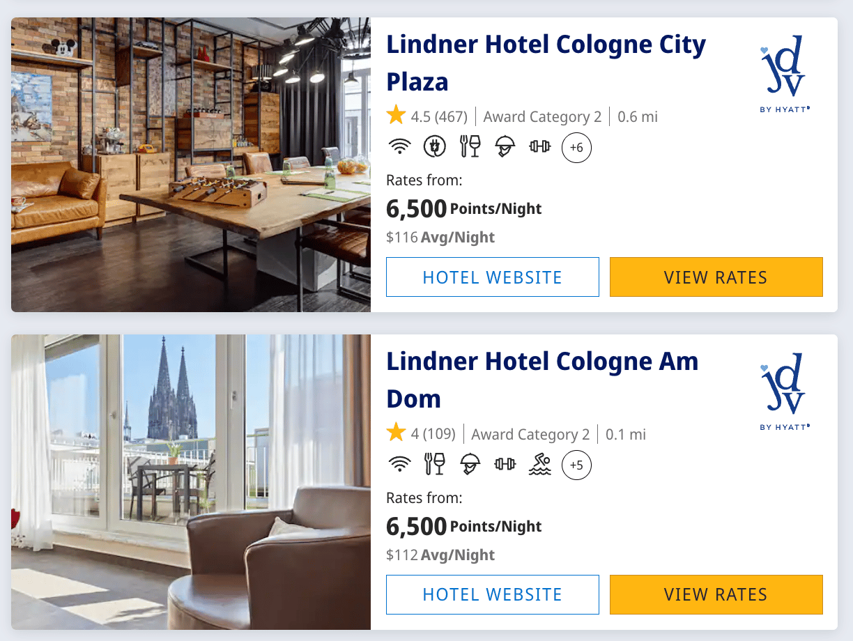 Category 2 Hyatt hotels in Cologne