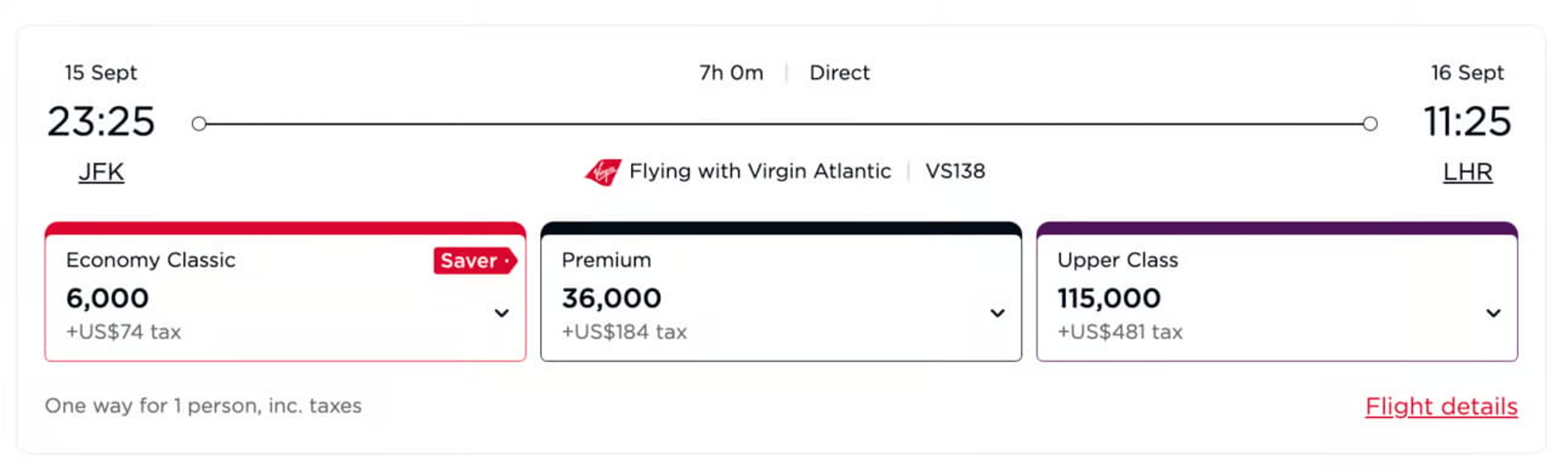 Virgin Atlantic JFK > LHR