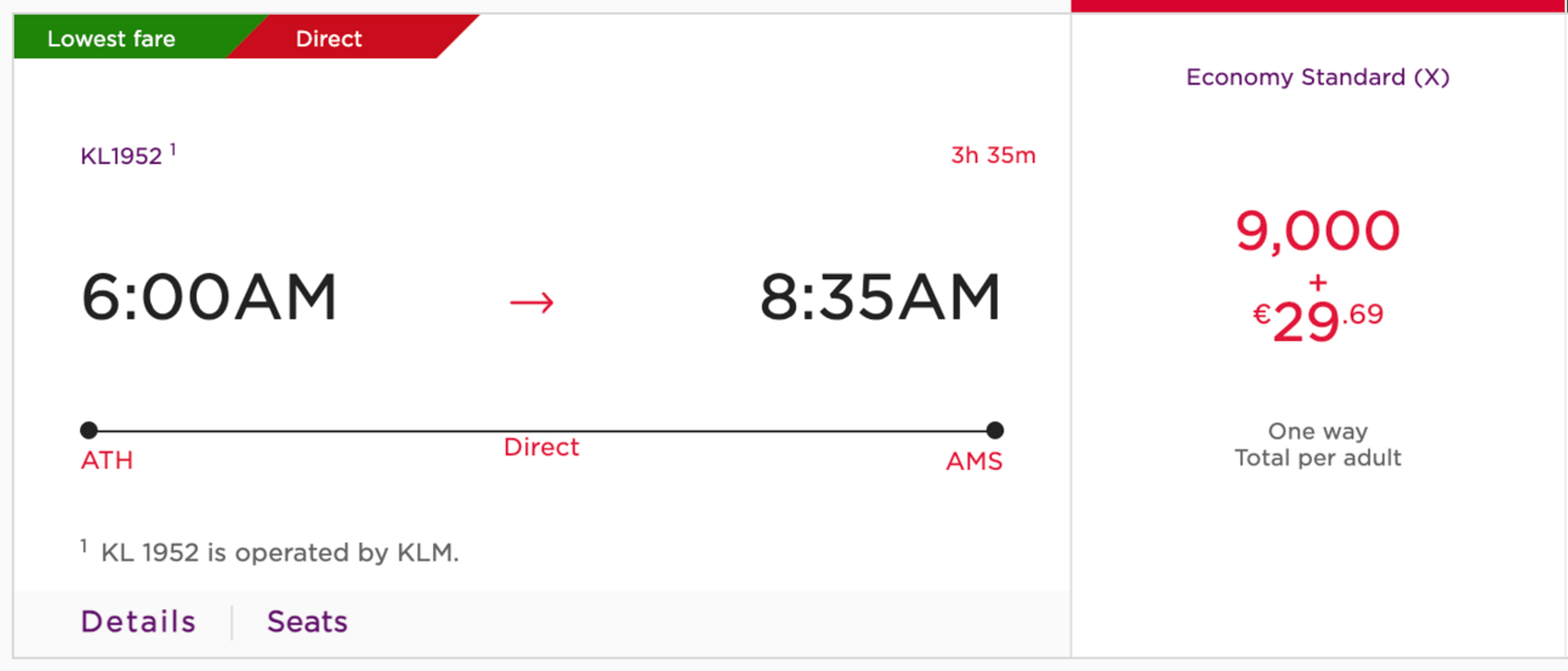 ATH-AMS for 9,000 miles