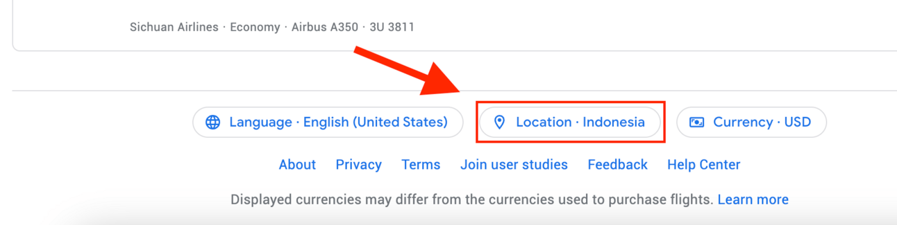 Google's Location setting