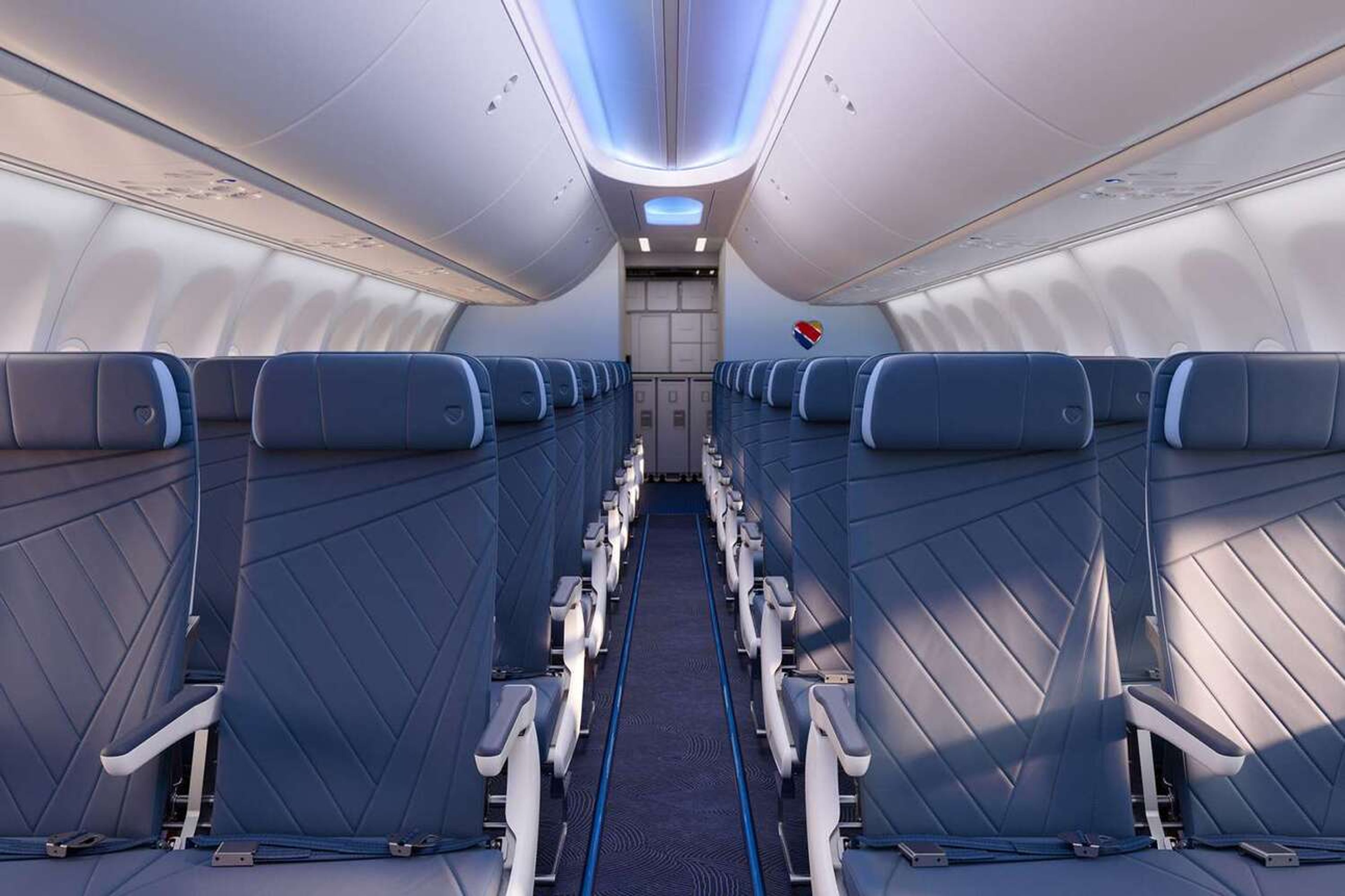 A photo of Southwest's new seats (to be implemented in 2025)