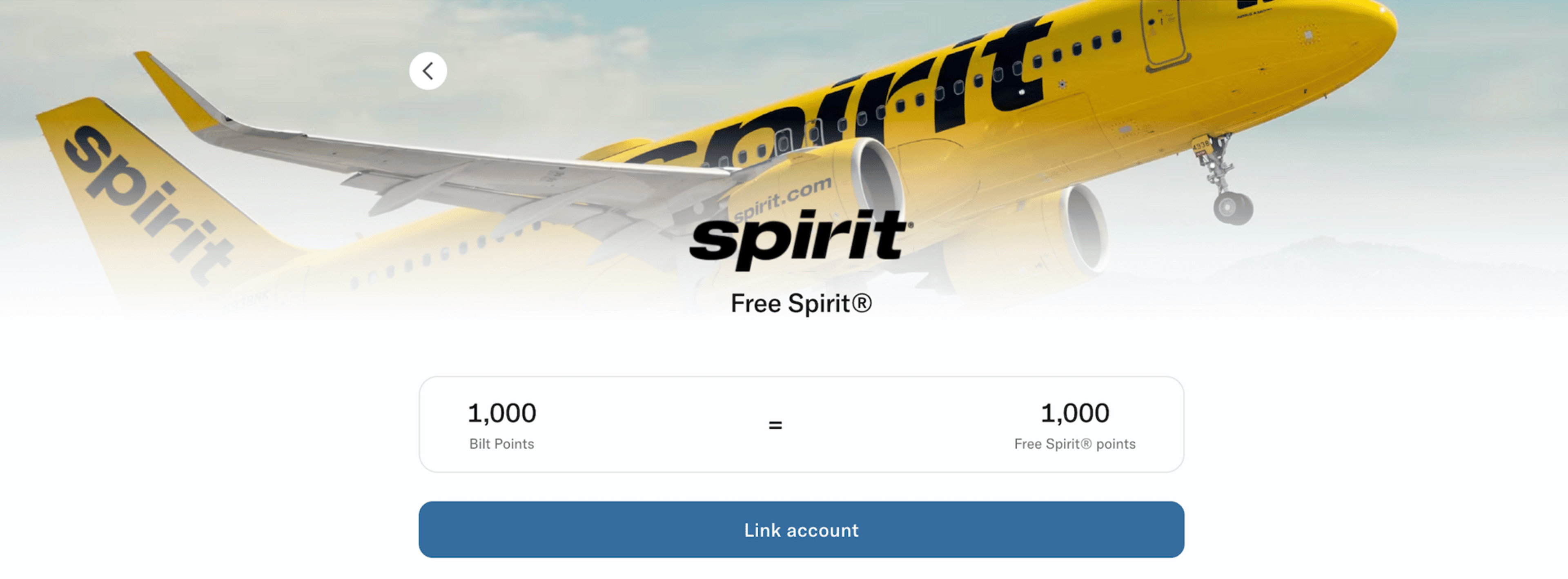 Transfer Bilt points to Spirit