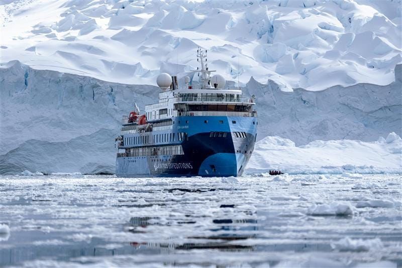 The Ocean Albatros Floating in Neko Harbour