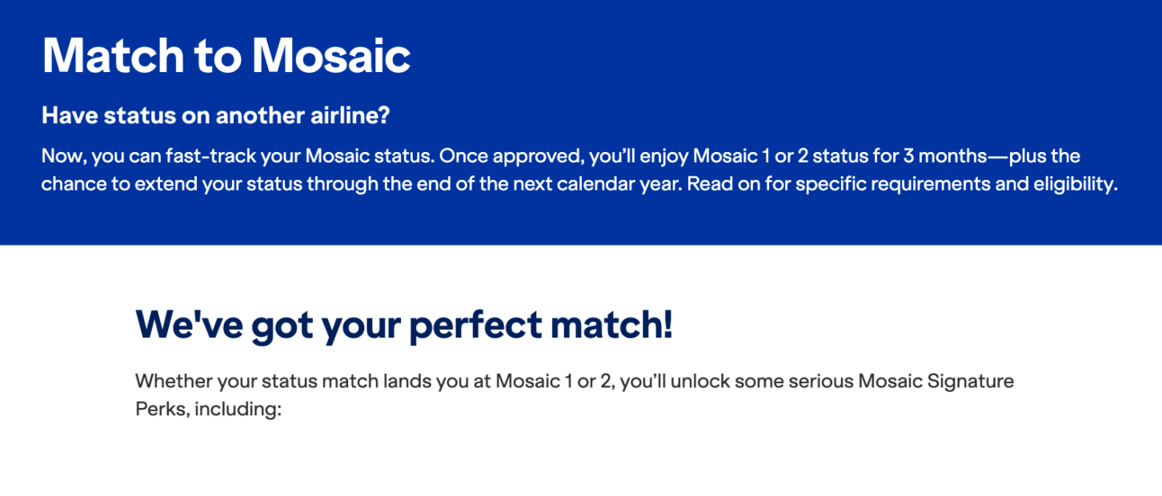 Status Match to JetBlue