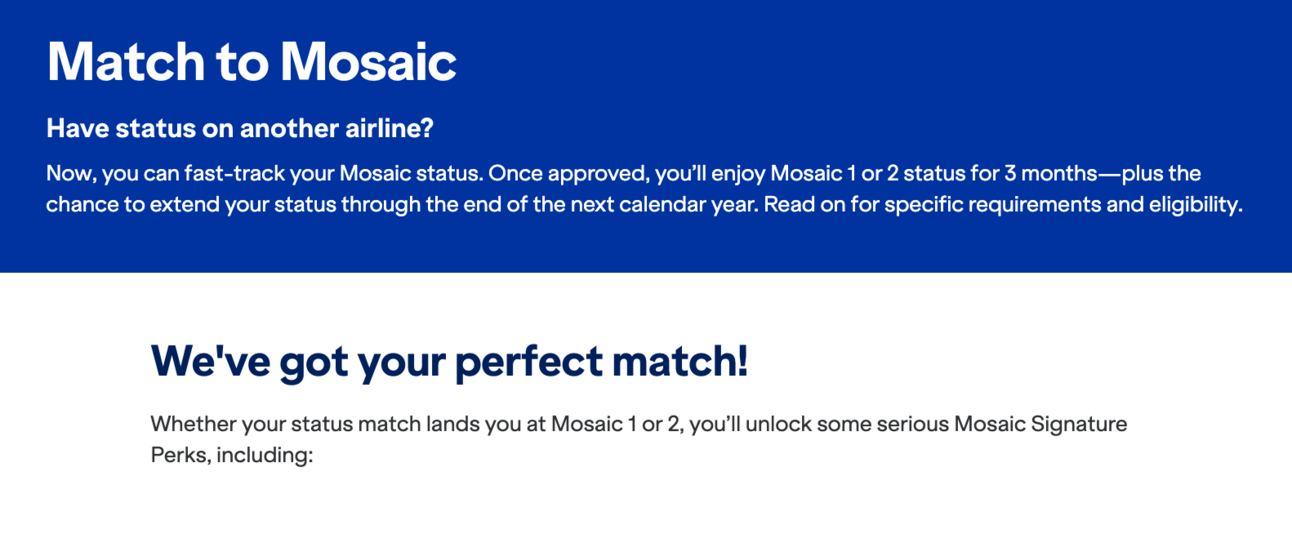 Status Match to JetBlue