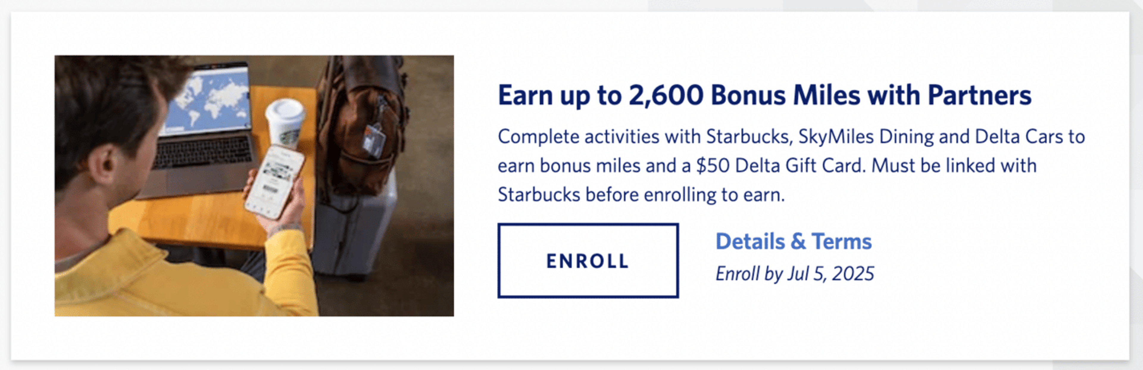 Delta promo landing page