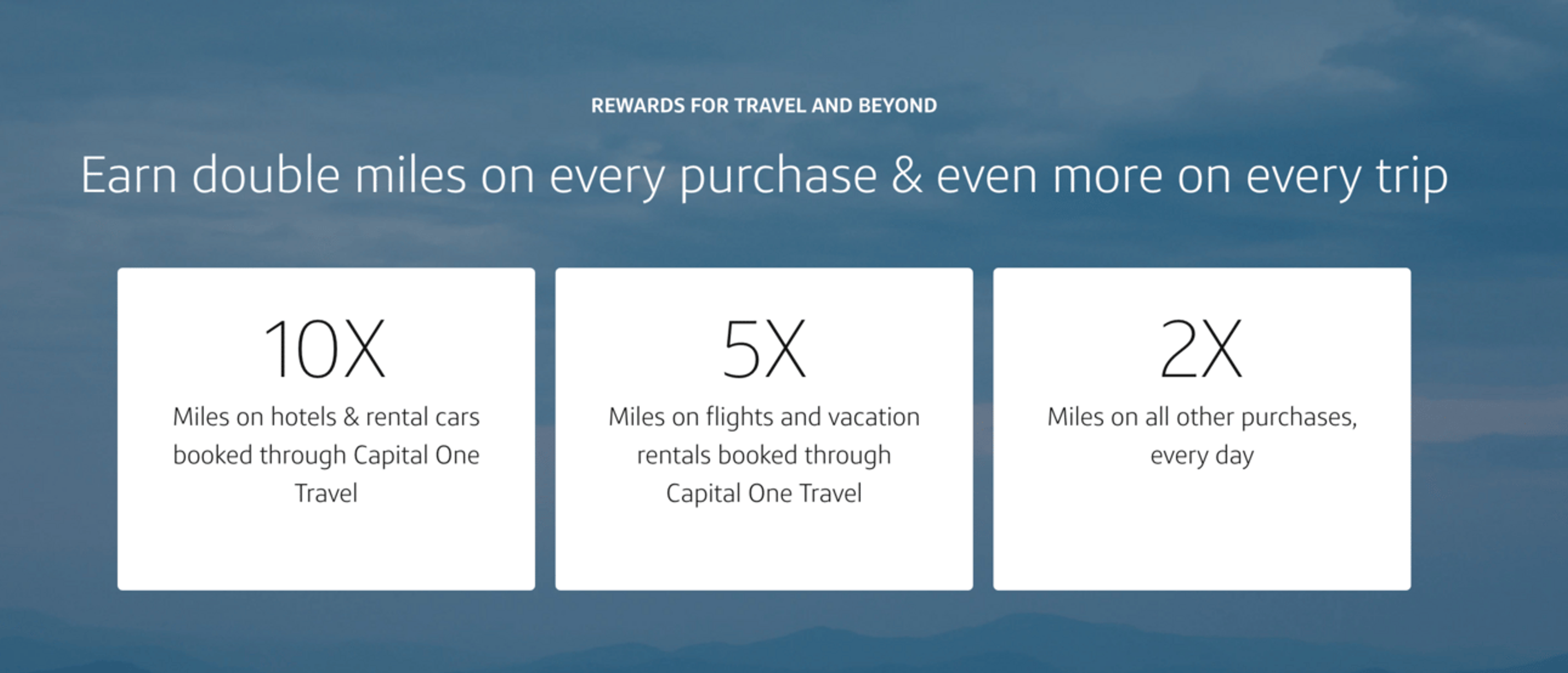 A graphic showing the earning rates for the Capital One Venture X card