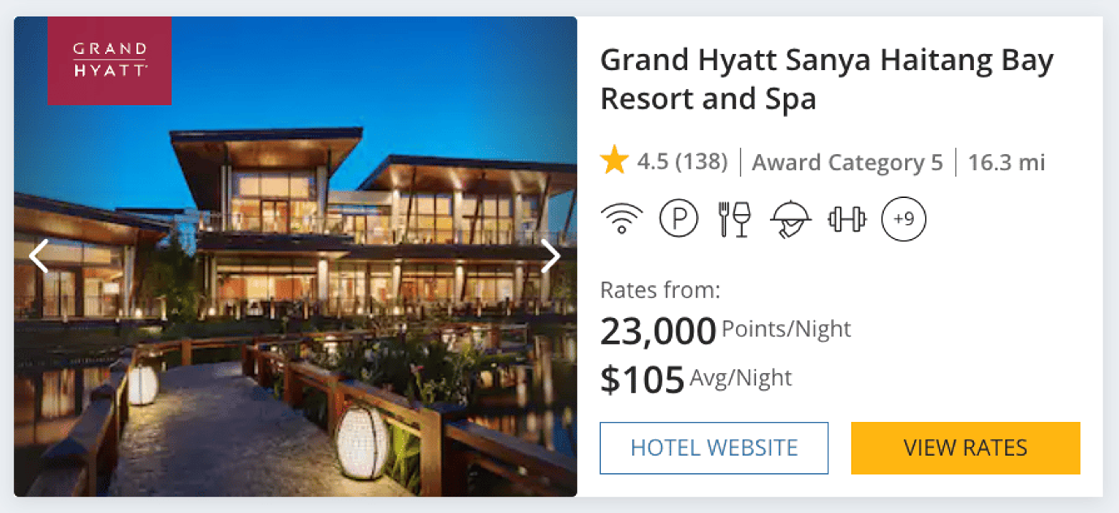 Grand Hyatt Sanya for $105 per night